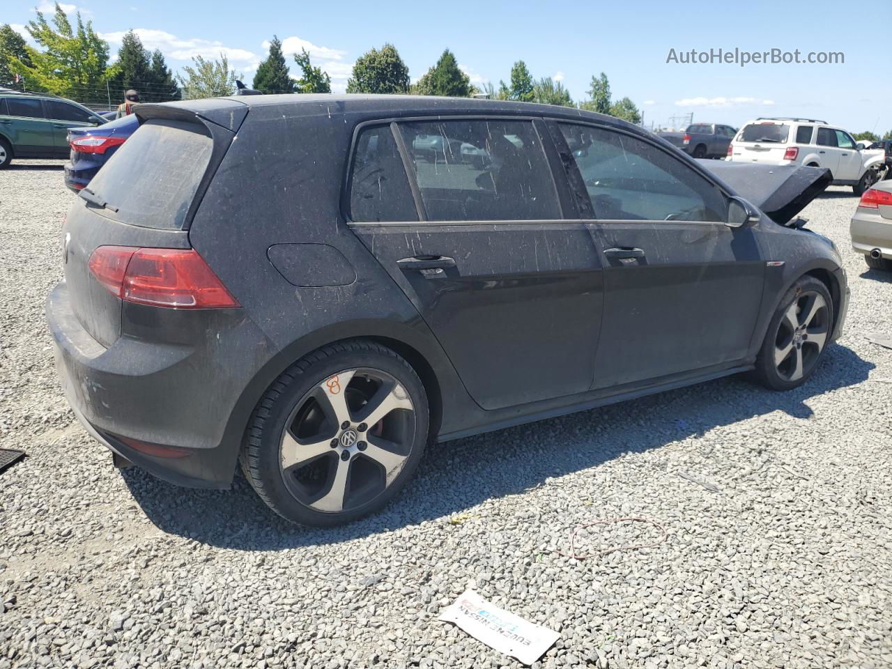 2015 Volkswagen Gti  Black vin: 3VW4T7AU3FM016781