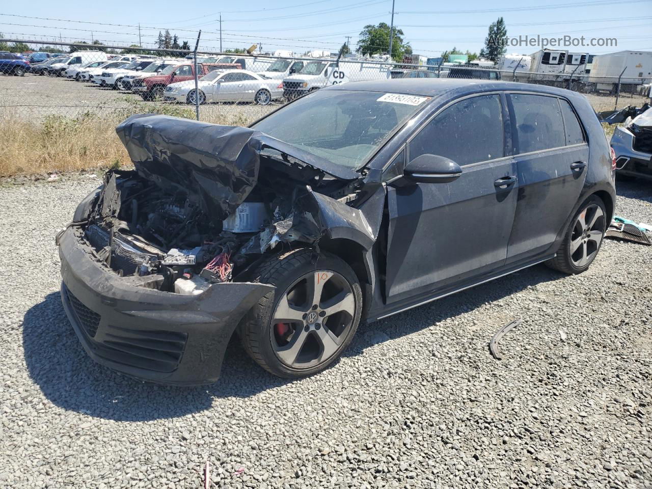 2015 Volkswagen Gti  Black vin: 3VW4T7AU3FM016781