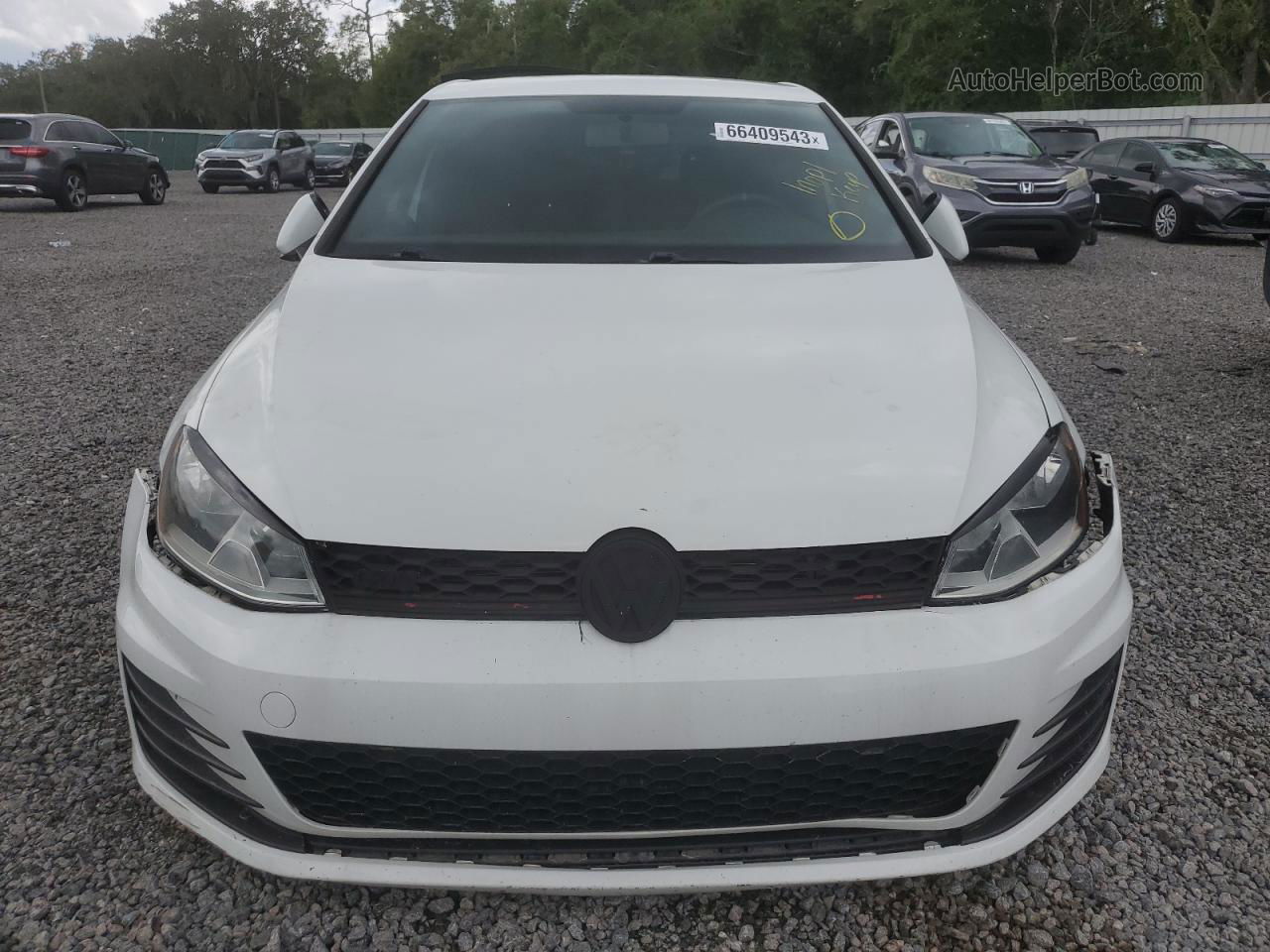 2015 Volkswagen Gti  White vin: 3VW4T7AU3FM061543