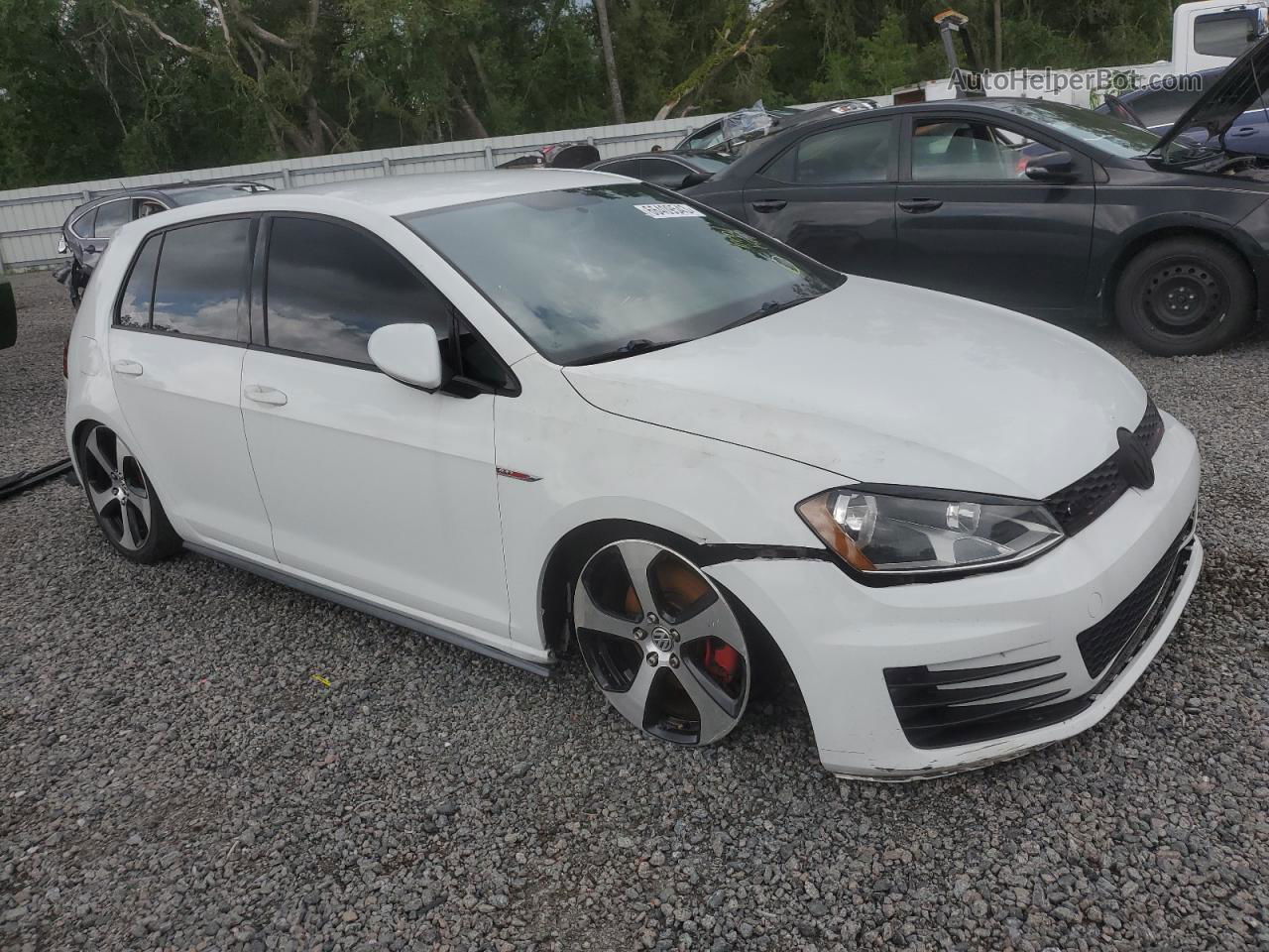 2015 Volkswagen Gti  White vin: 3VW4T7AU3FM061543