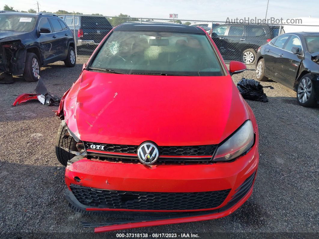 2016 Volkswagen Golf Gti S/se/autobahn Red vin: 3VW4T7AU3GM065819