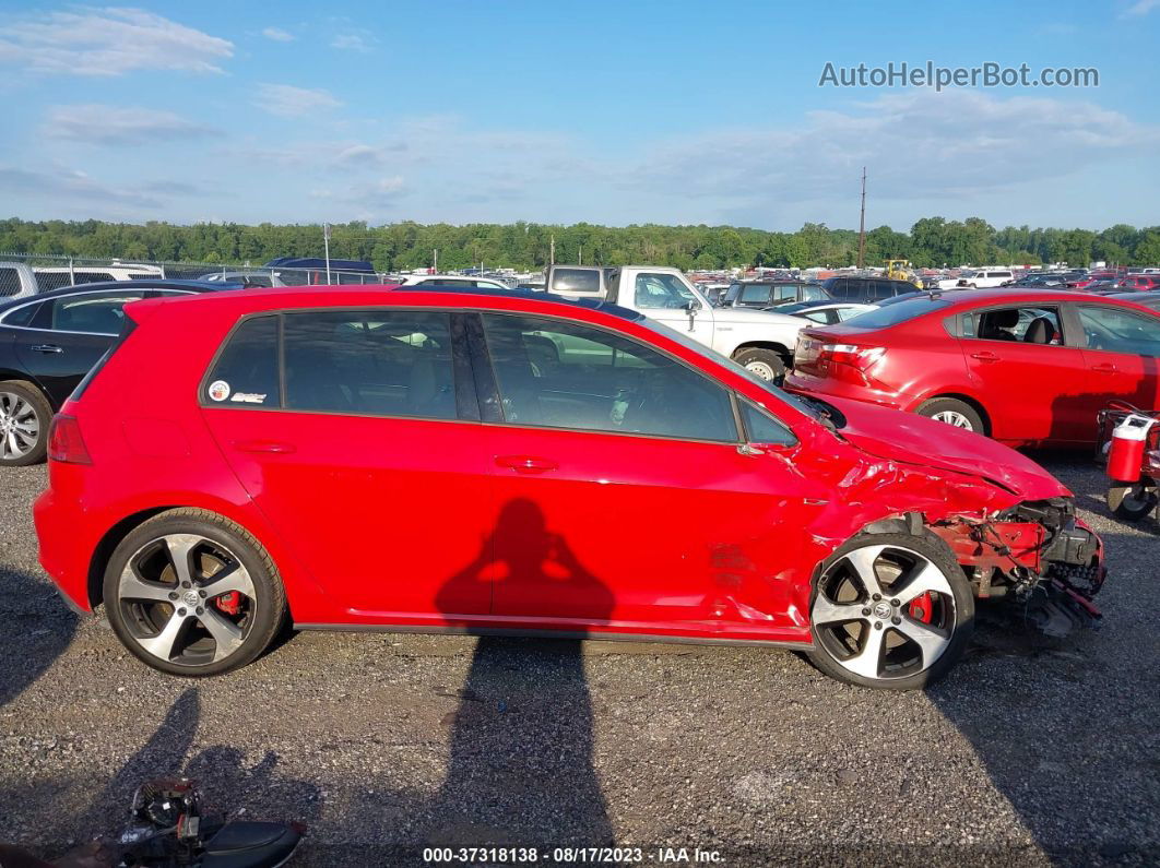 2016 Volkswagen Golf Gti S/se/autobahn Red vin: 3VW4T7AU3GM065819