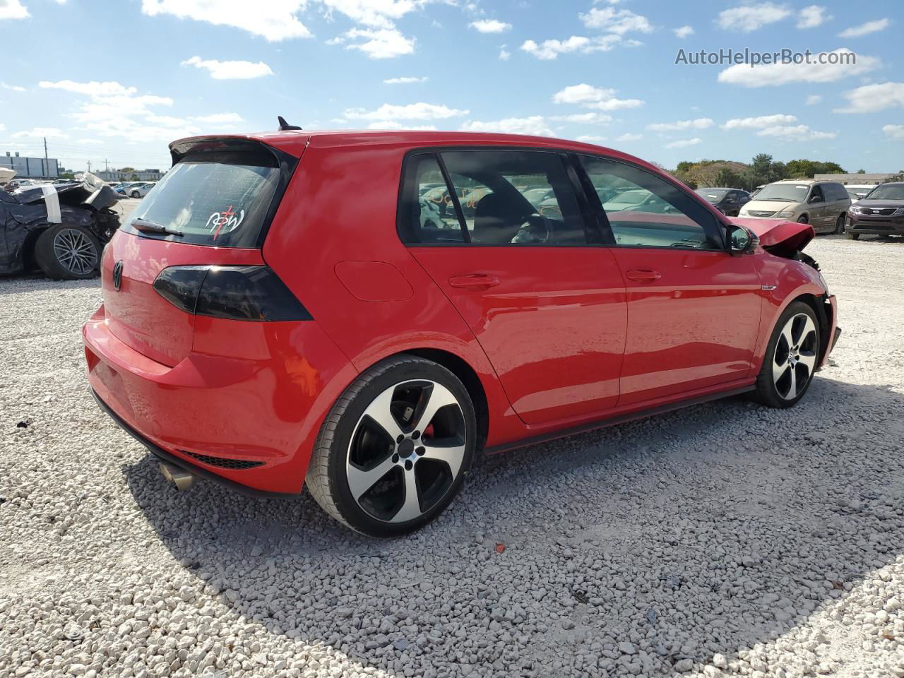 2017 Volkswagen Gti S Красный vin: 3VW4T7AU3HM014144