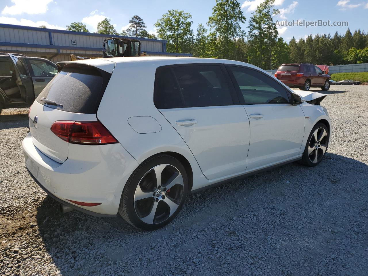 2017 Volkswagen Gti S White vin: 3VW4T7AU3HM076451