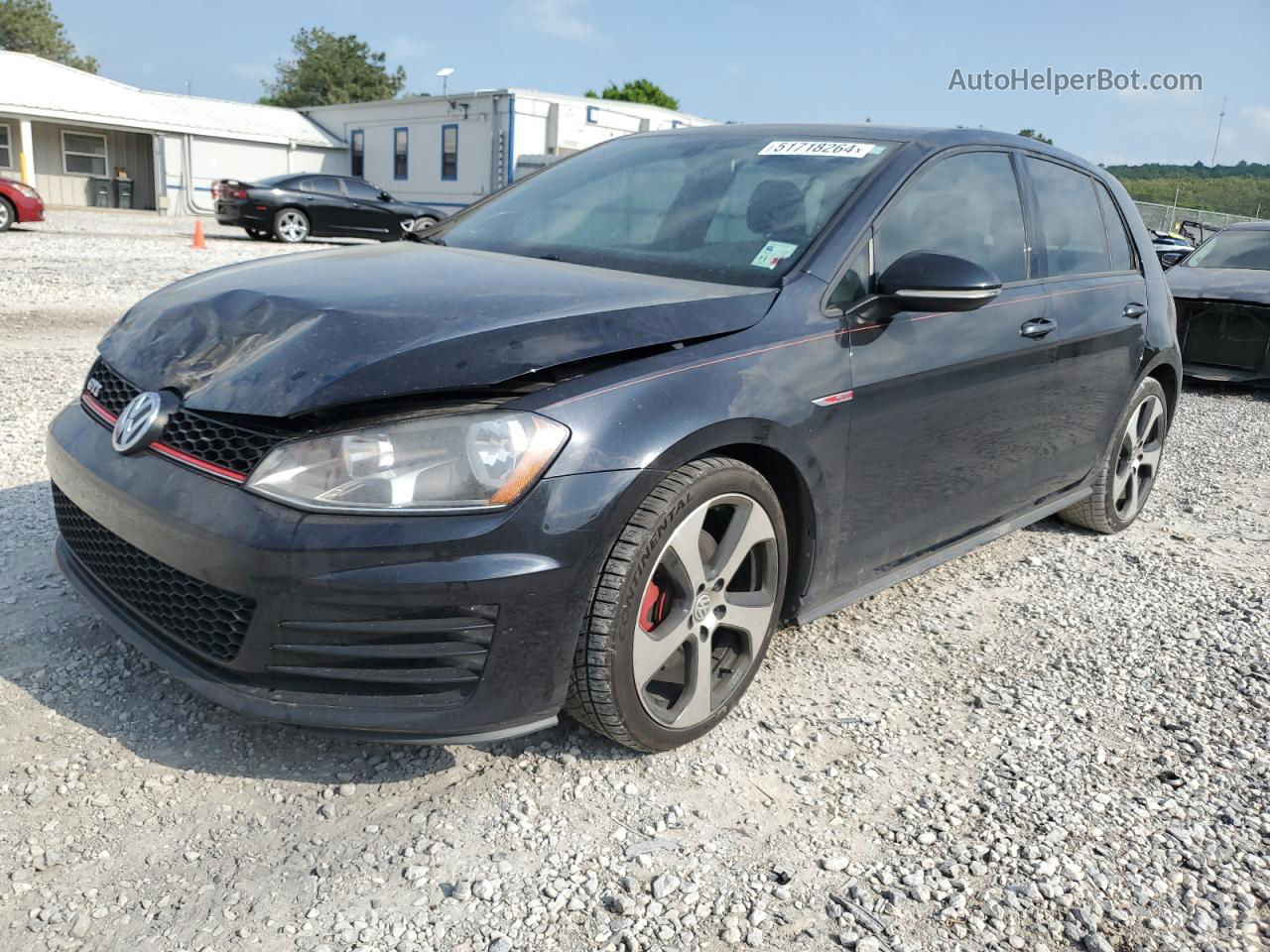 2015 Volkswagen Gti  Black vin: 3VW4T7AU4FM003036