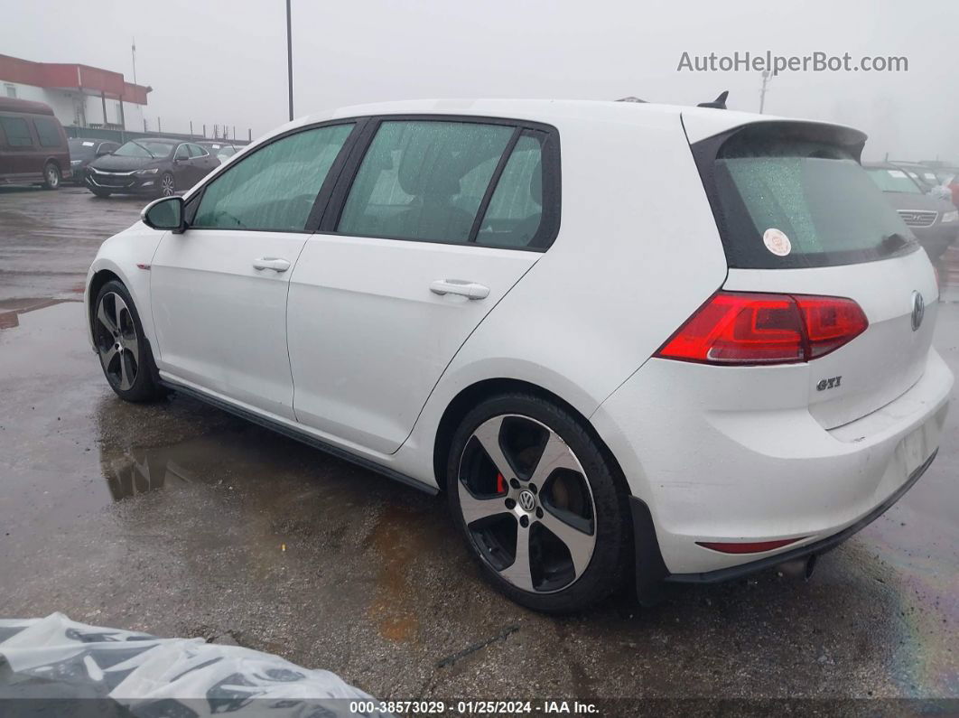 2015 Volkswagen Golf Gti 2.0t Se 4-door White vin: 3VW4T7AU4FM012108