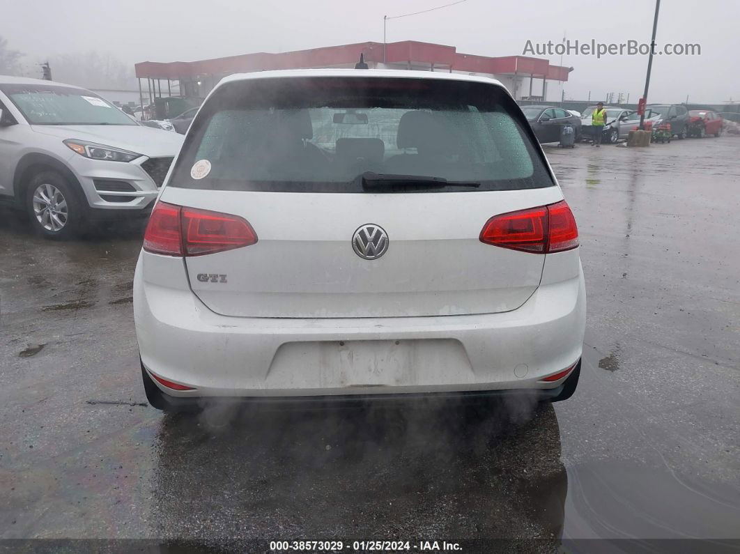 2015 Volkswagen Golf Gti 2.0t Se 4-door White vin: 3VW4T7AU4FM012108