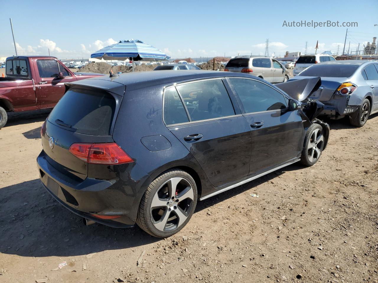 2015 Volkswagen Gti  Black vin: 3VW4T7AU4FM065729