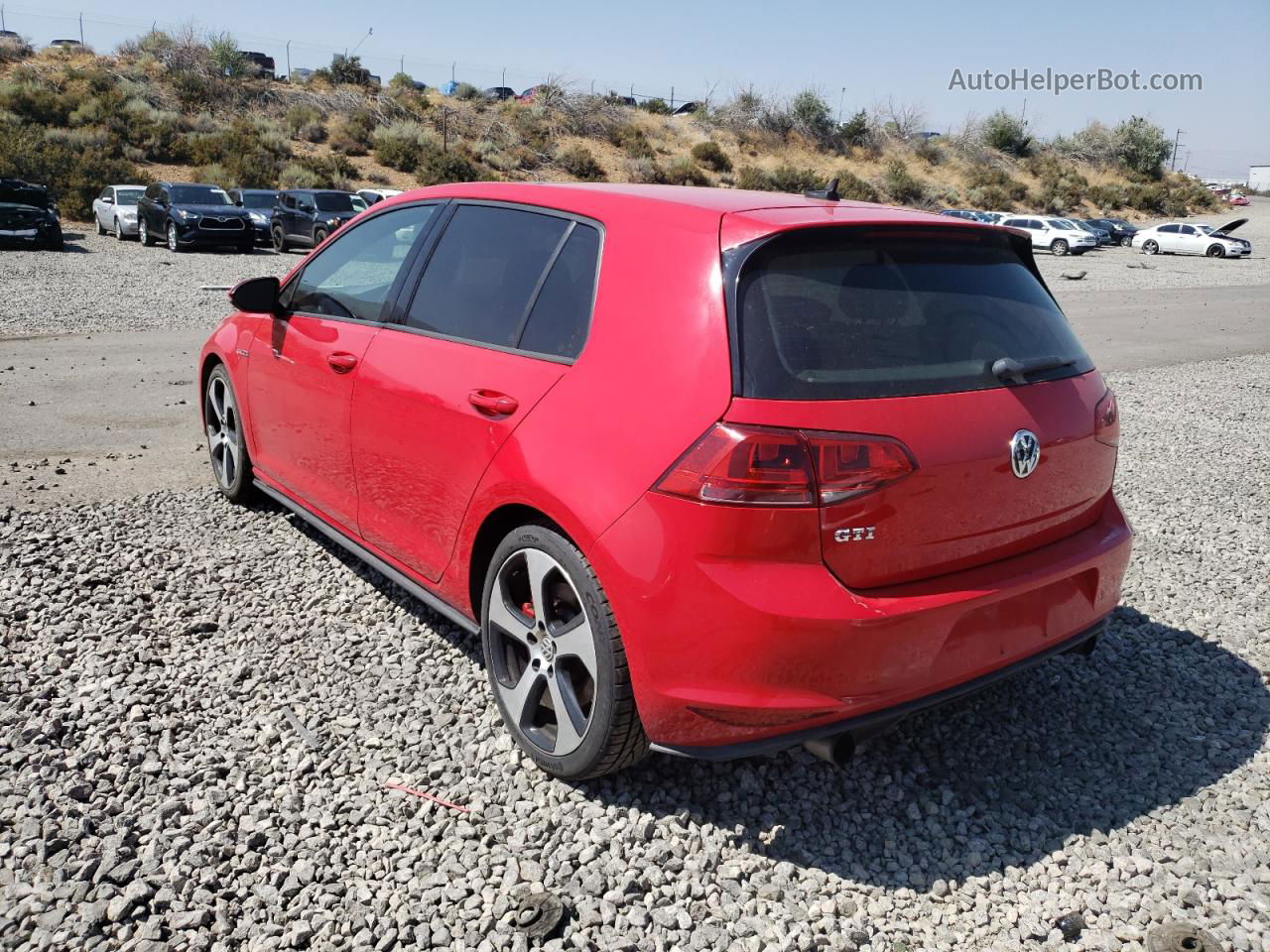 2015 Volkswagen Gti  Red vin: 3VW4T7AU5FM000209