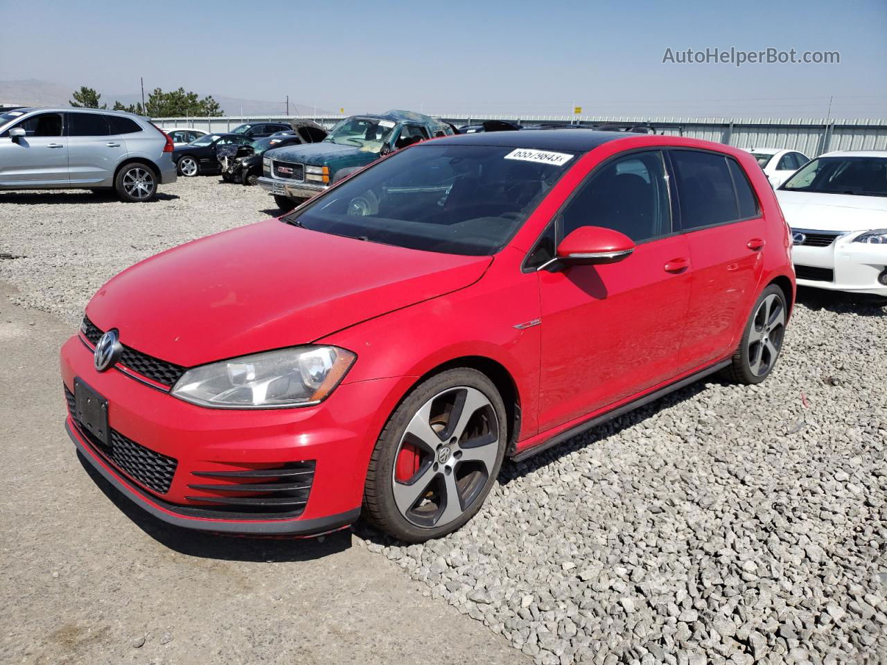 2015 Volkswagen Gti  Red vin: 3VW4T7AU5FM000209