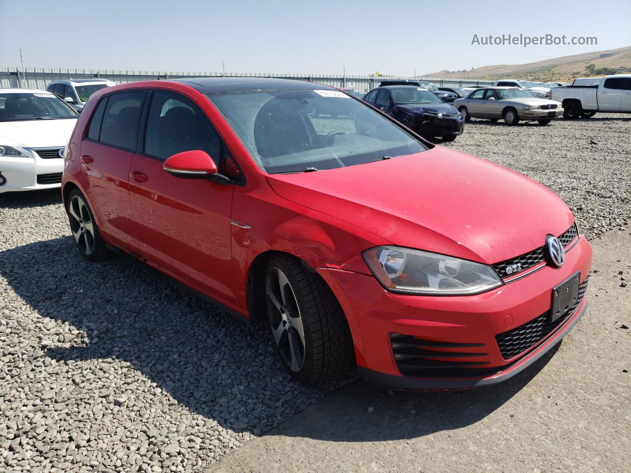 2015 Volkswagen Gti  Red vin: 3VW4T7AU5FM000209