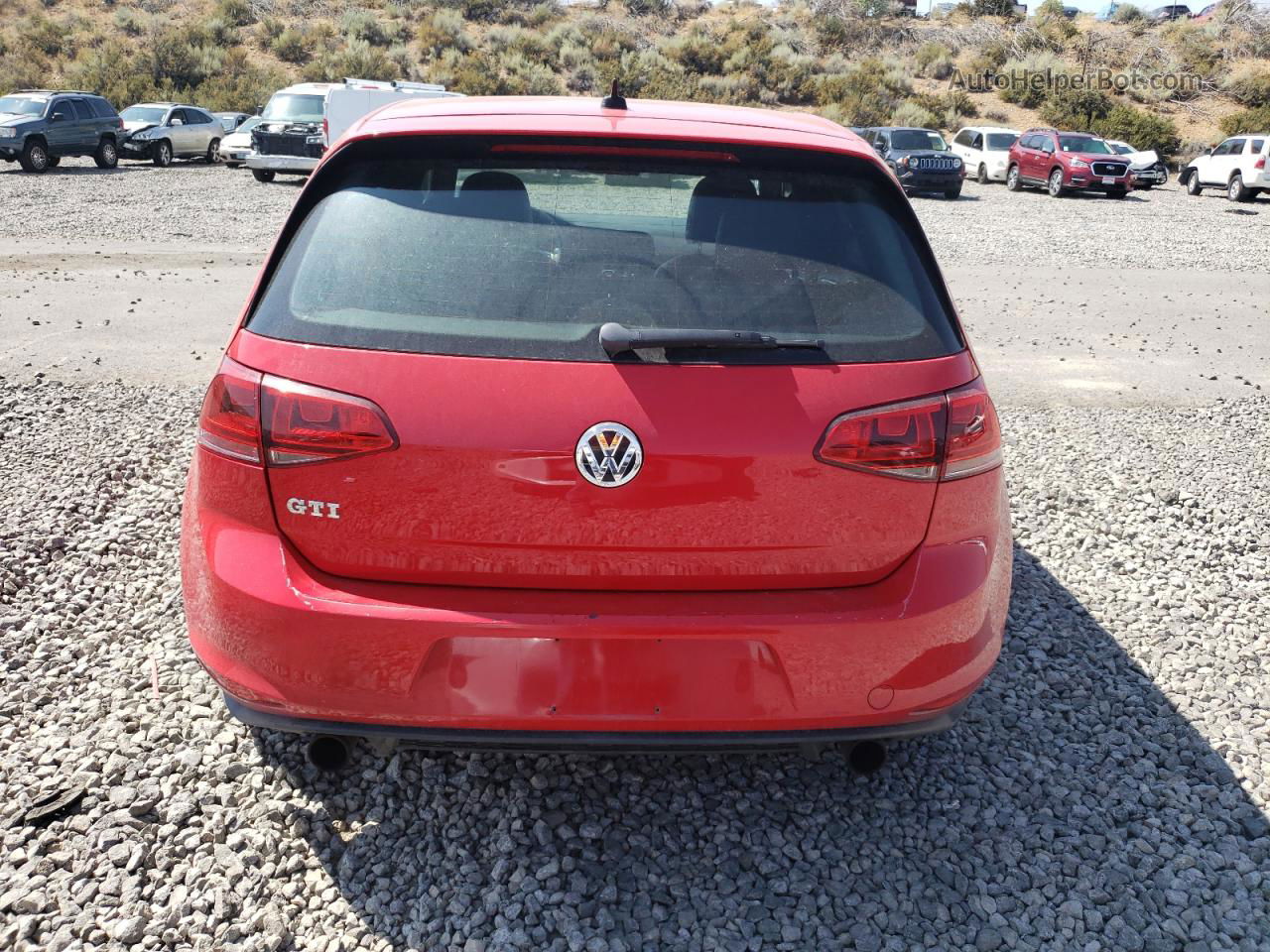 2015 Volkswagen Gti  Red vin: 3VW4T7AU5FM000209