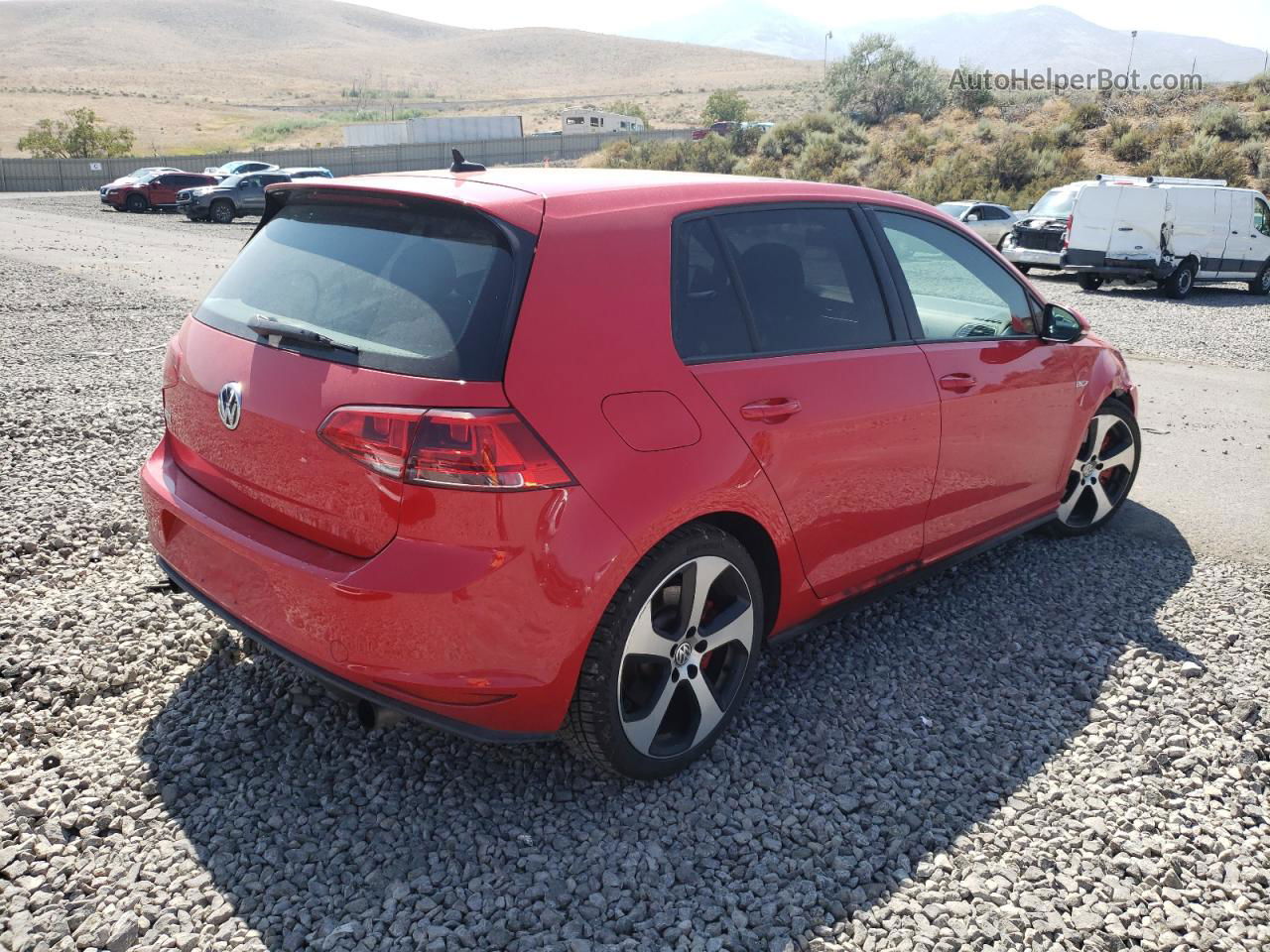 2015 Volkswagen Gti  Red vin: 3VW4T7AU5FM000209