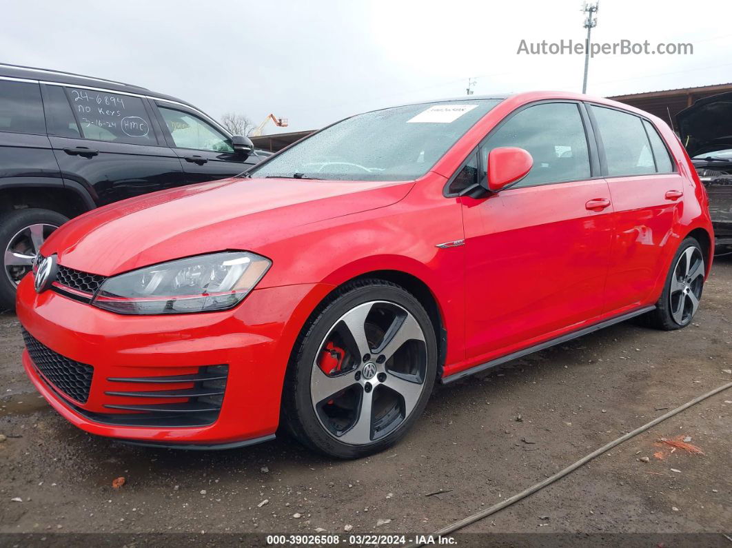 2015 Volkswagen Golf Gti 2.0t Se 4-door Red vin: 3VW4T7AU5FM014384