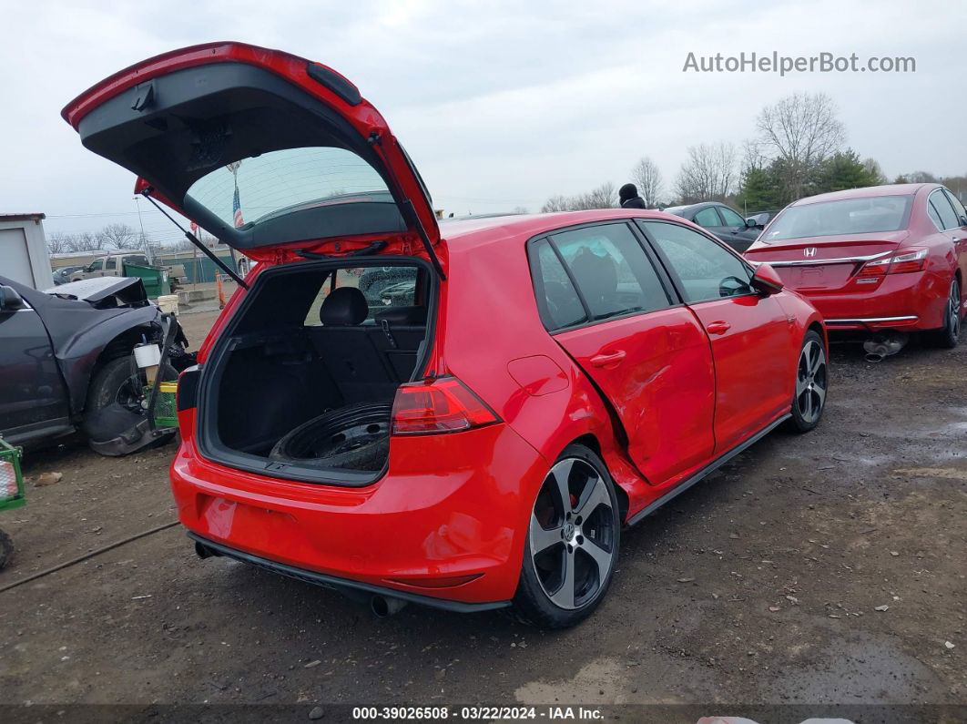 2015 Volkswagen Golf Gti 2.0t Se 4-door Red vin: 3VW4T7AU5FM014384