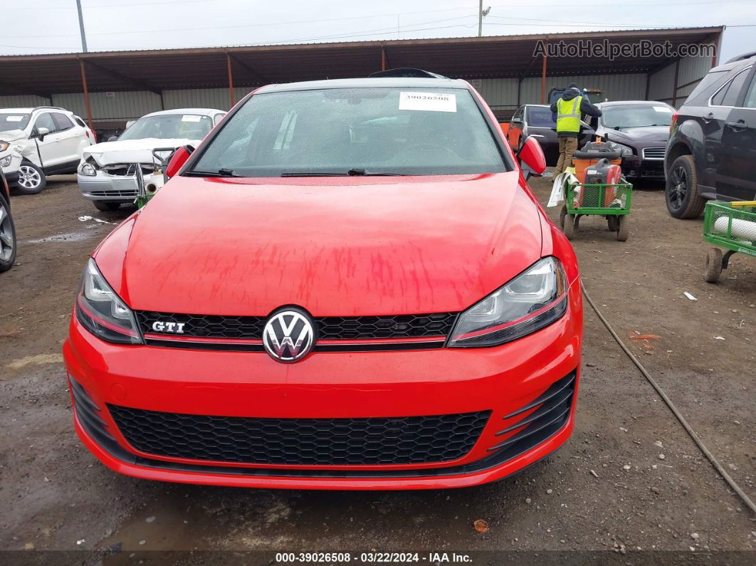 2015 Volkswagen Golf Gti 2.0t Se 4-door Red vin: 3VW4T7AU5FM014384