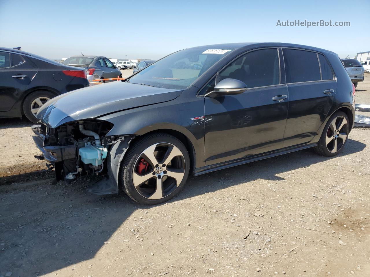 2015 Volkswagen Gti  Black vin: 3VW4T7AU5FM017446