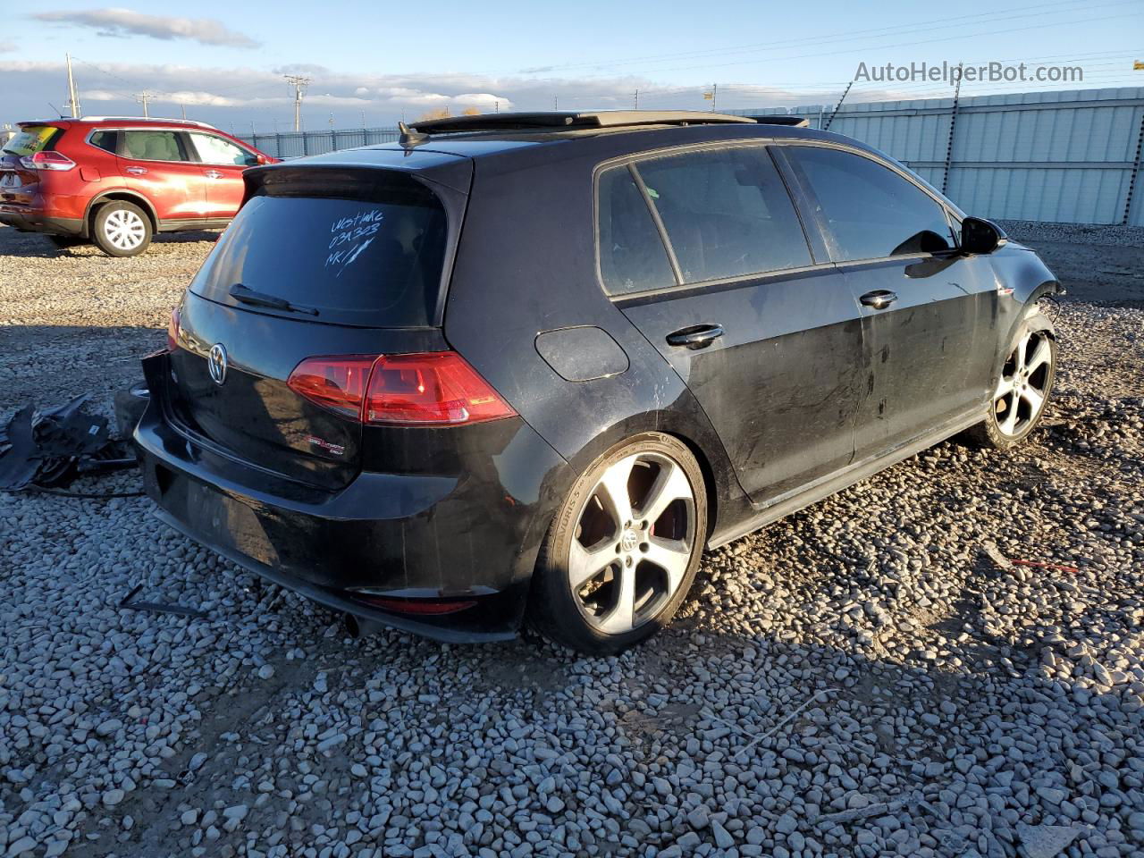 2015 Volkswagen Gti  Black vin: 3VW4T7AU5FM039303