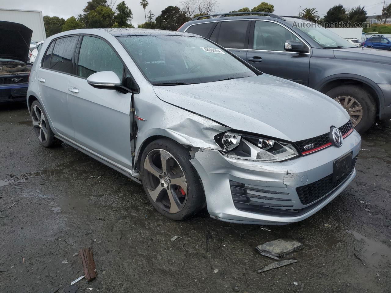 2015 Volkswagen Gti  Silver vin: 3VW4T7AU5FM048468