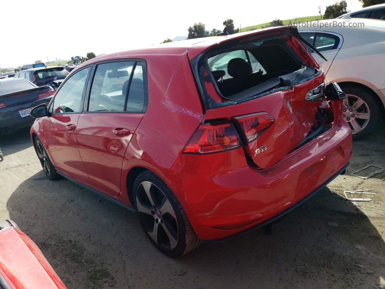 2016 Volkswagen Gti S/se Red vin: 3VW4T7AU5GM051243