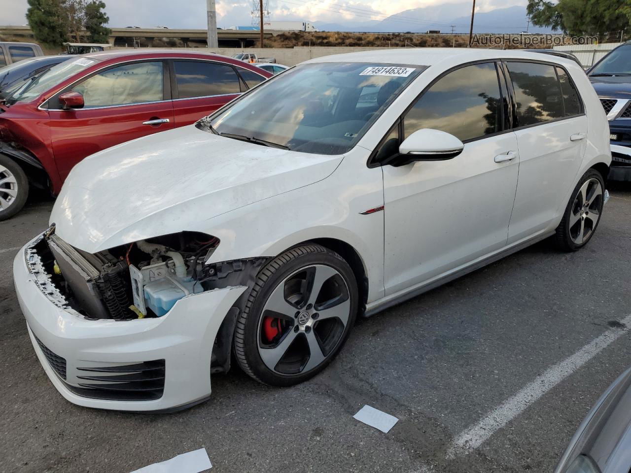 2017 Volkswagen Gti S White vin: 3VW4T7AU5HM047310