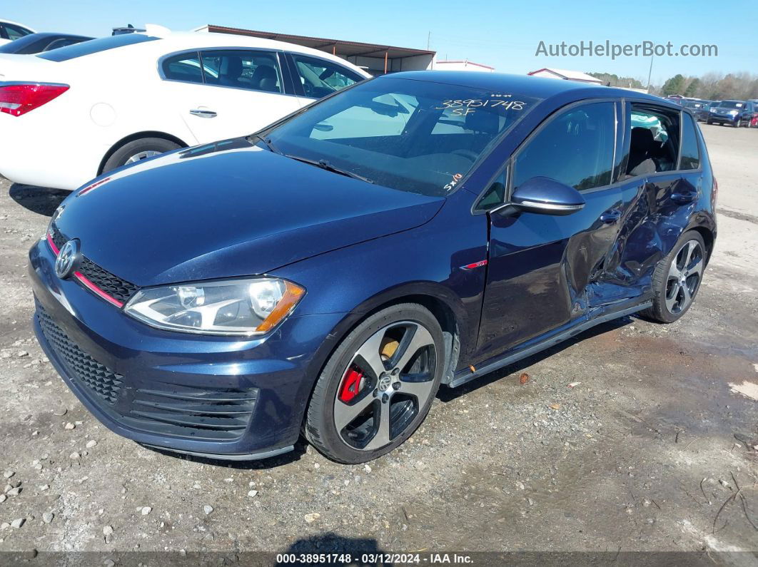 2017 Volkswagen Golf Gti Autobahn 4-door/s 4-door/se 4-door/sport 4-door Dark Blue vin: 3VW4T7AU5HM077164