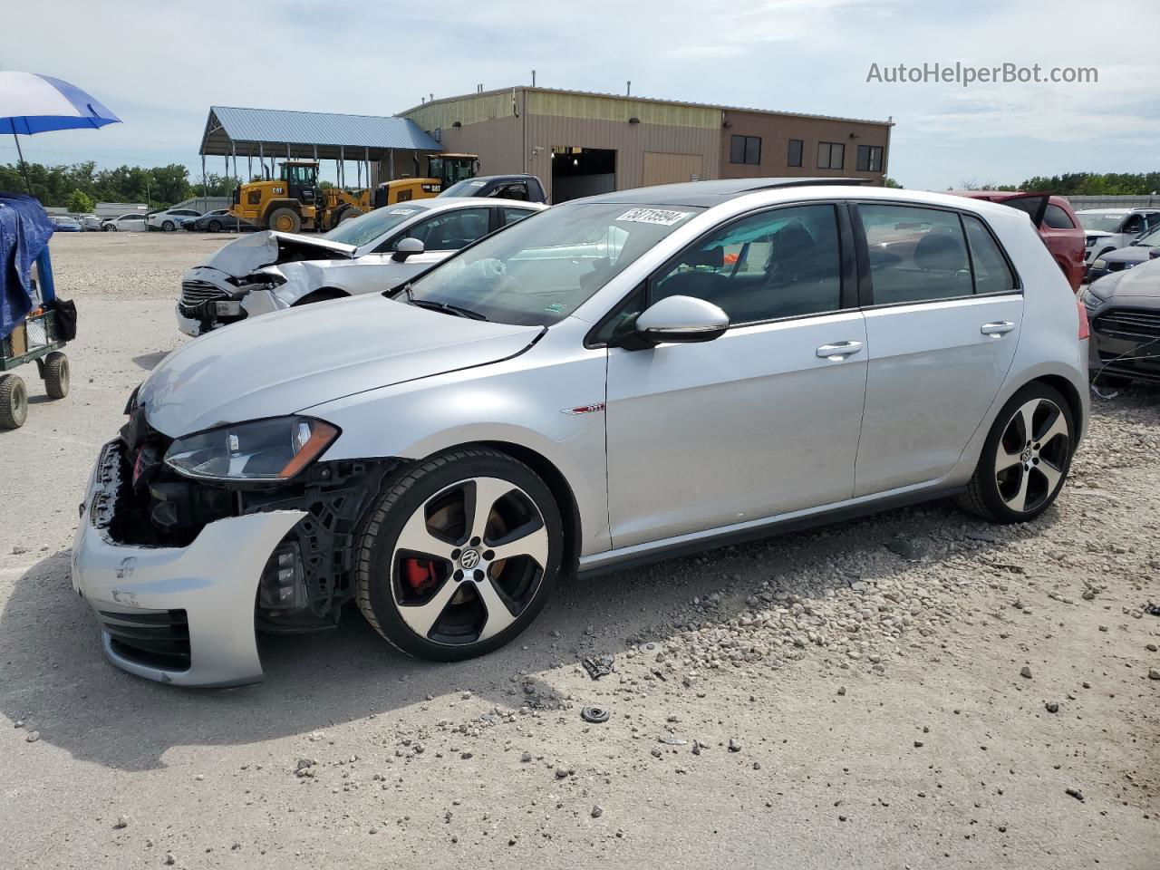 2015 Volkswagen Gti  Silver vin: 3VW4T7AU6FM007704