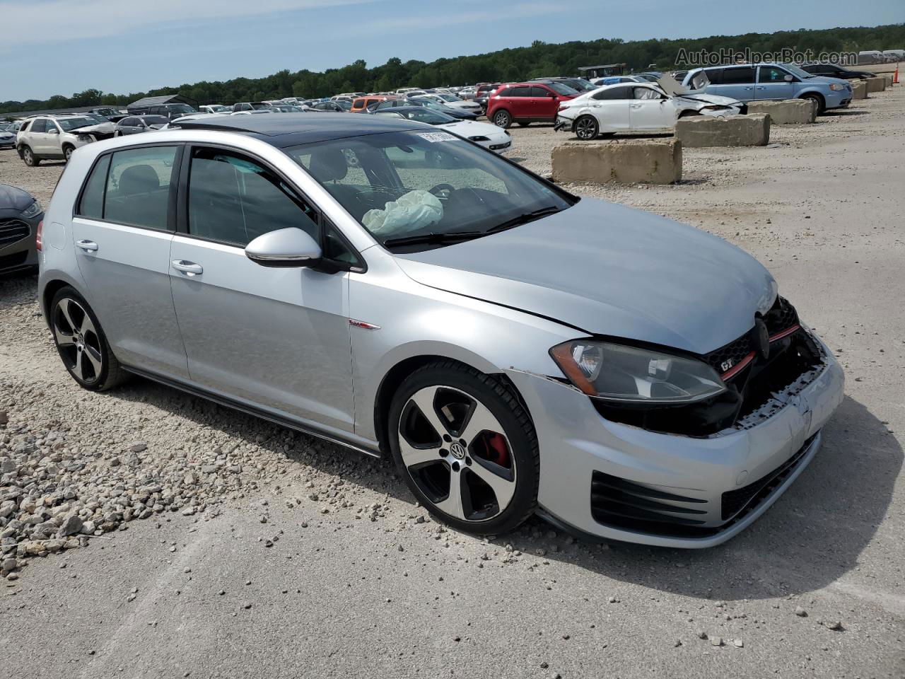 2015 Volkswagen Gti  Silver vin: 3VW4T7AU6FM007704