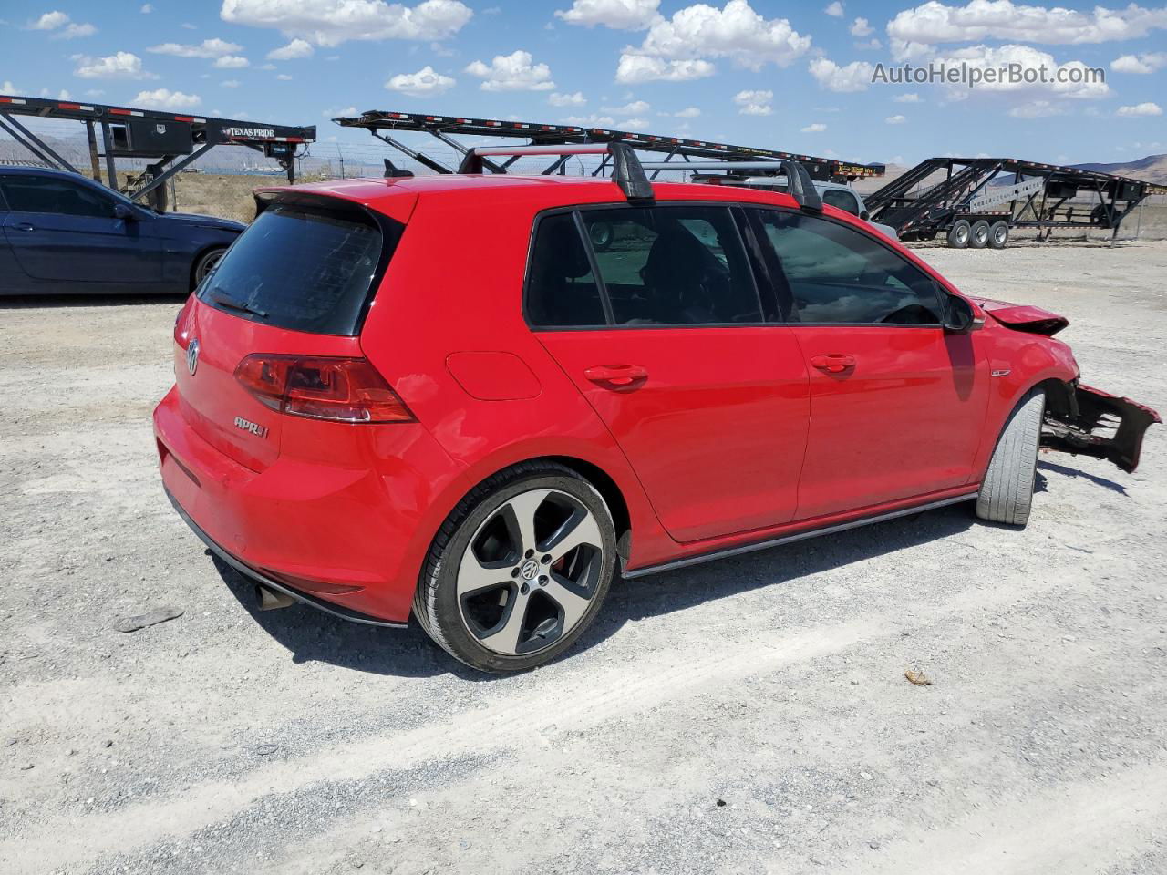 2015 Volkswagen Gti  Red vin: 3VW4T7AU6FM028780