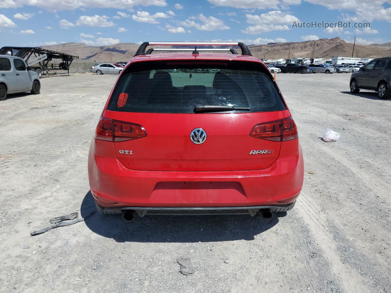 2015 Volkswagen Gti  Red vin: 3VW4T7AU6FM028780