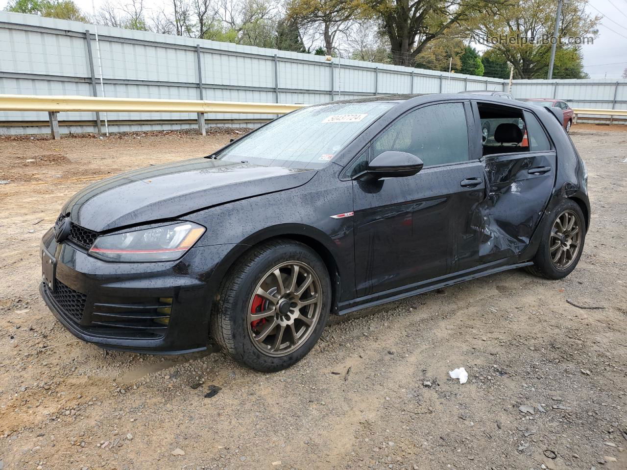 2015 Volkswagen Gti  Black vin: 3VW4T7AU6FM037138