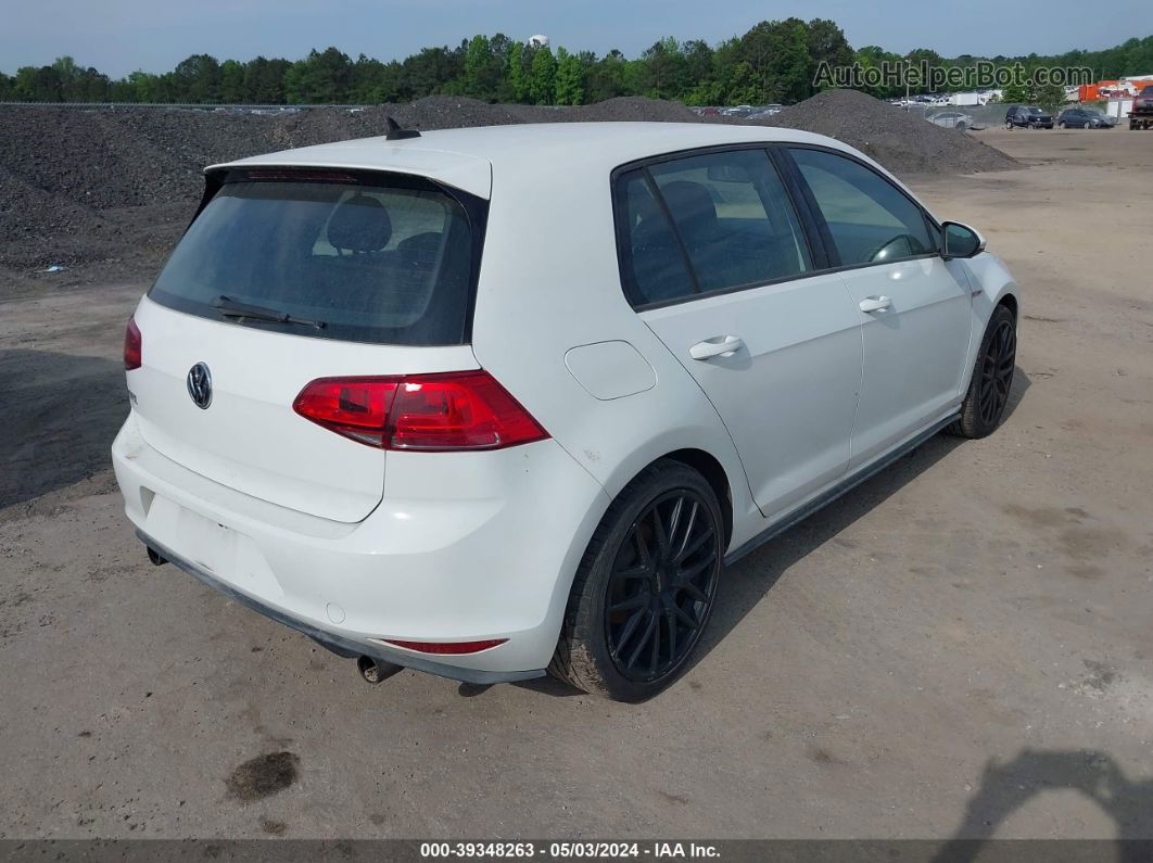 2015 Volkswagen Golf Gti 2.0t S 4-door White vin: 3VW4T7AU6FM050598