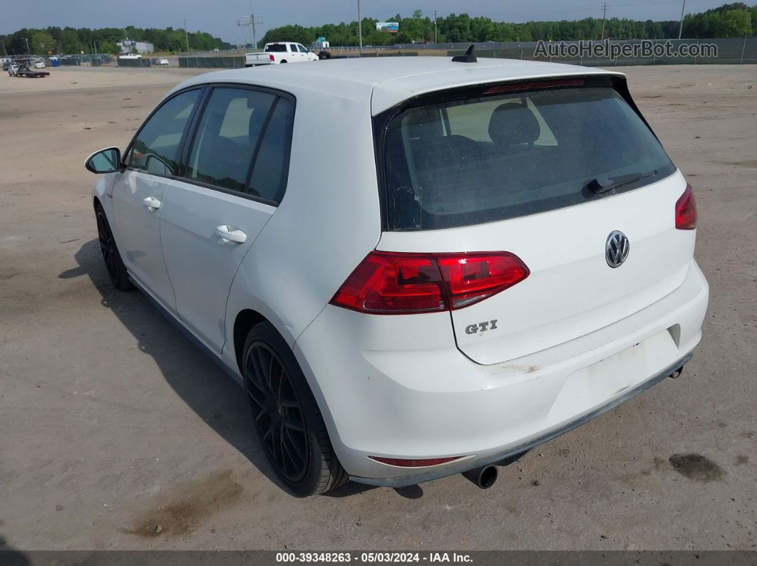 2015 Volkswagen Golf Gti 2.0t S 4-door White vin: 3VW4T7AU6FM050598