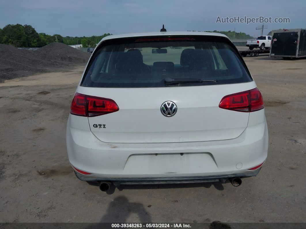 2015 Volkswagen Golf Gti 2.0t S 4-door White vin: 3VW4T7AU6FM050598