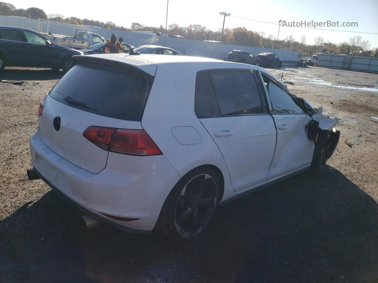 2015 Volkswagen Gti  White vin: 3VW4T7AU6FM056093