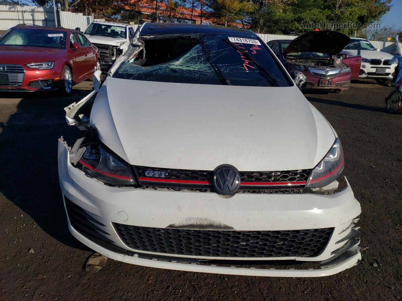 2015 Volkswagen Gti  Белый vin: 3VW4T7AU6FM056093