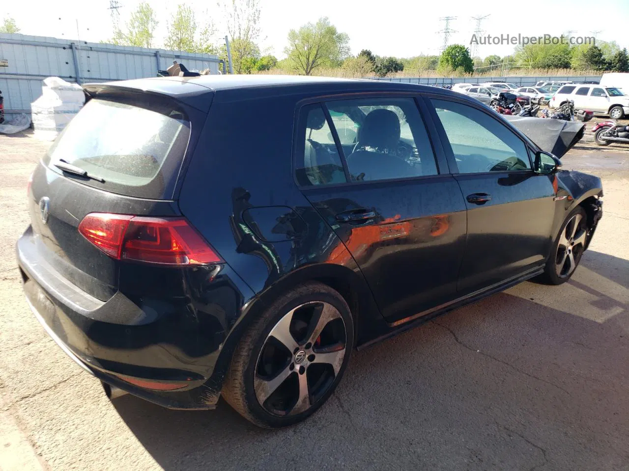 2015 Volkswagen Gti  Black vin: 3VW4T7AU6FM069801