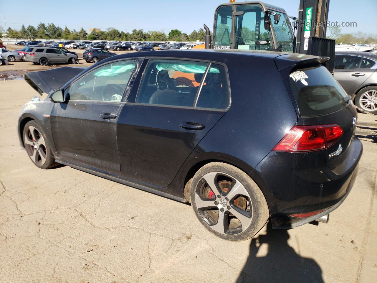 2015 Volkswagen Gti  Black vin: 3VW4T7AU6FM069801