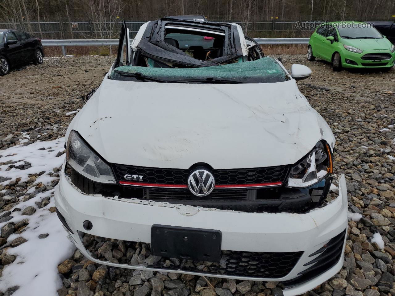 2015 Volkswagen Gti  White vin: 3VW4T7AU6FM101890