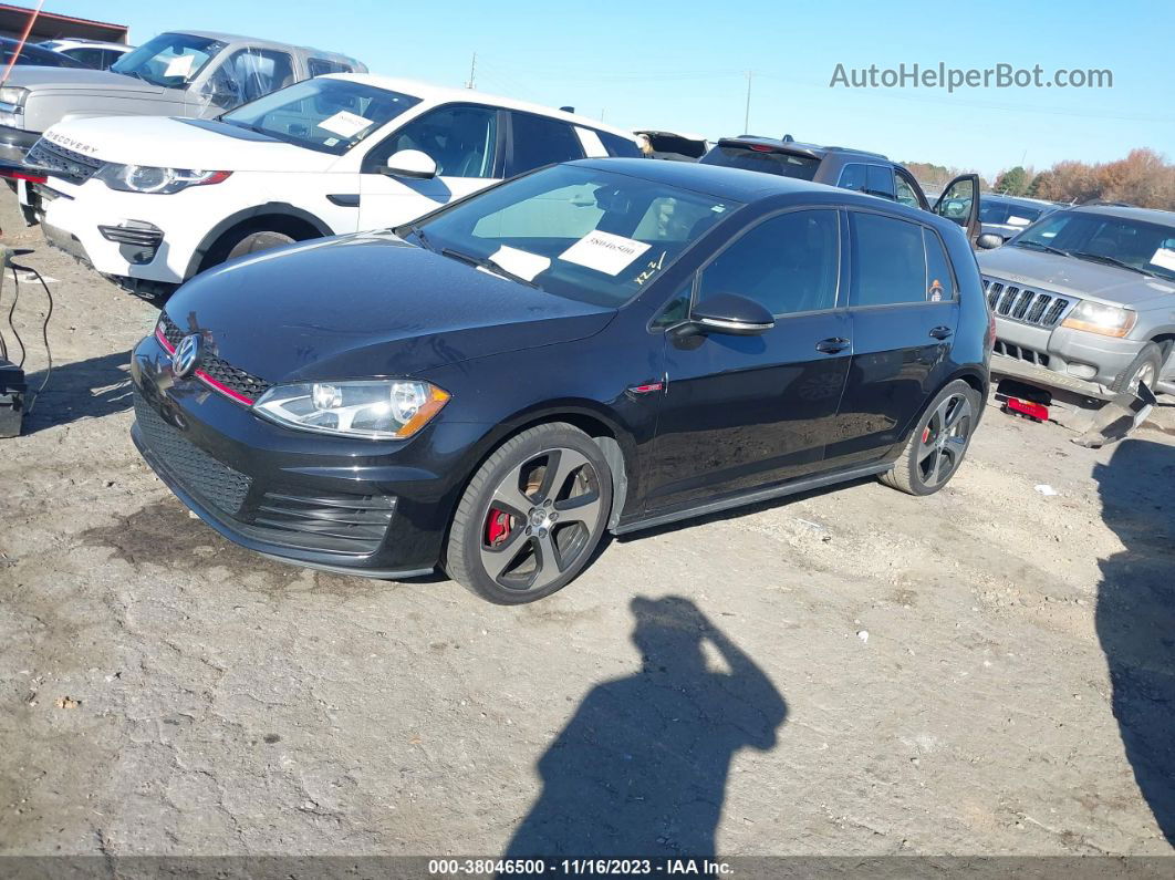 2016 Volkswagen Golf Gti Se 4-door Black vin: 3VW4T7AU6GM016033