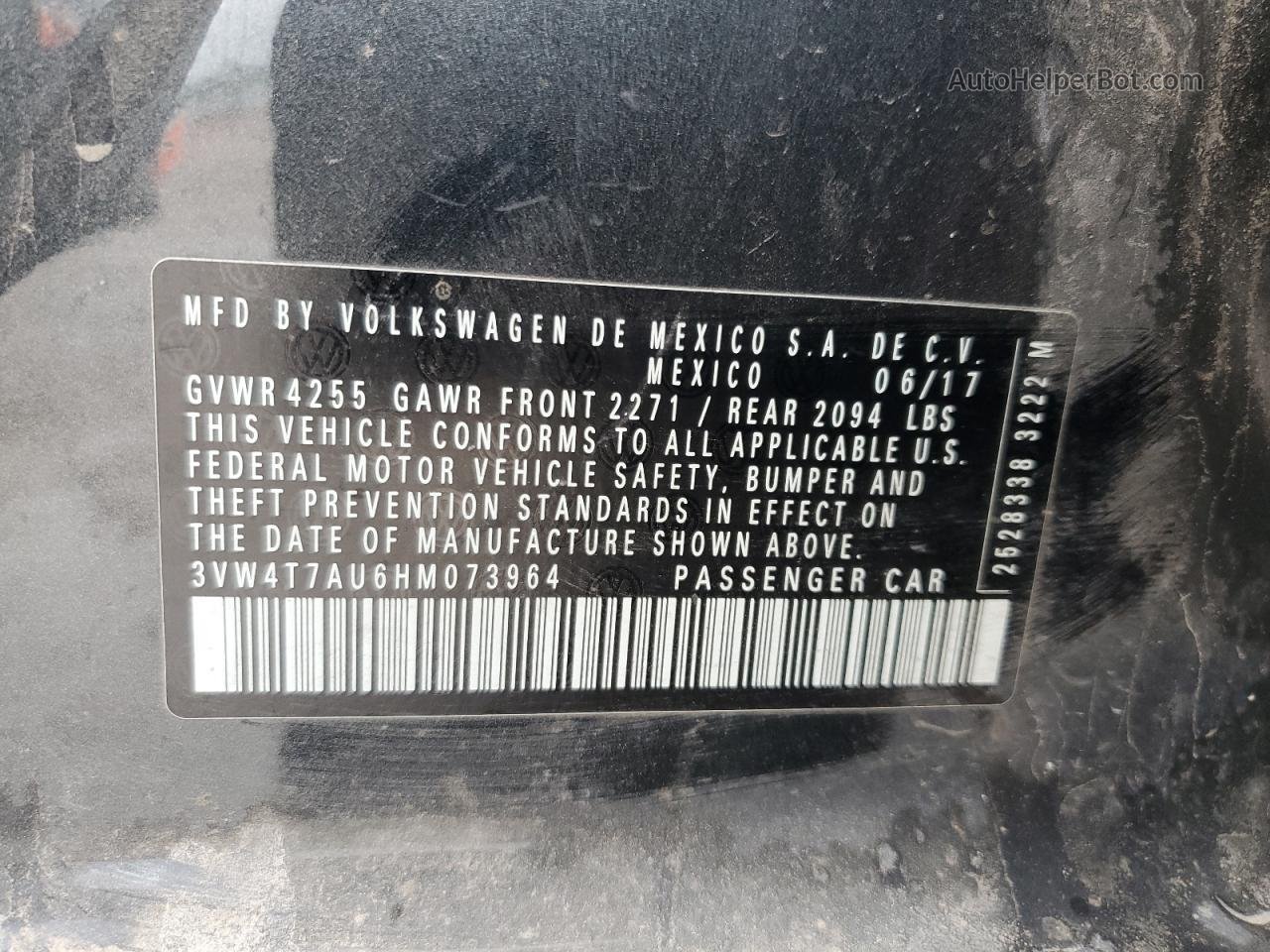2017 Volkswagen Gti S Серый vin: 3VW4T7AU6HM073964