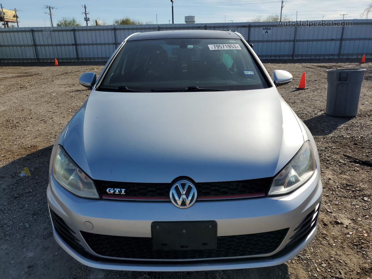 2015 Volkswagen Gti  Silver vin: 3VW4T7AU7FM065286