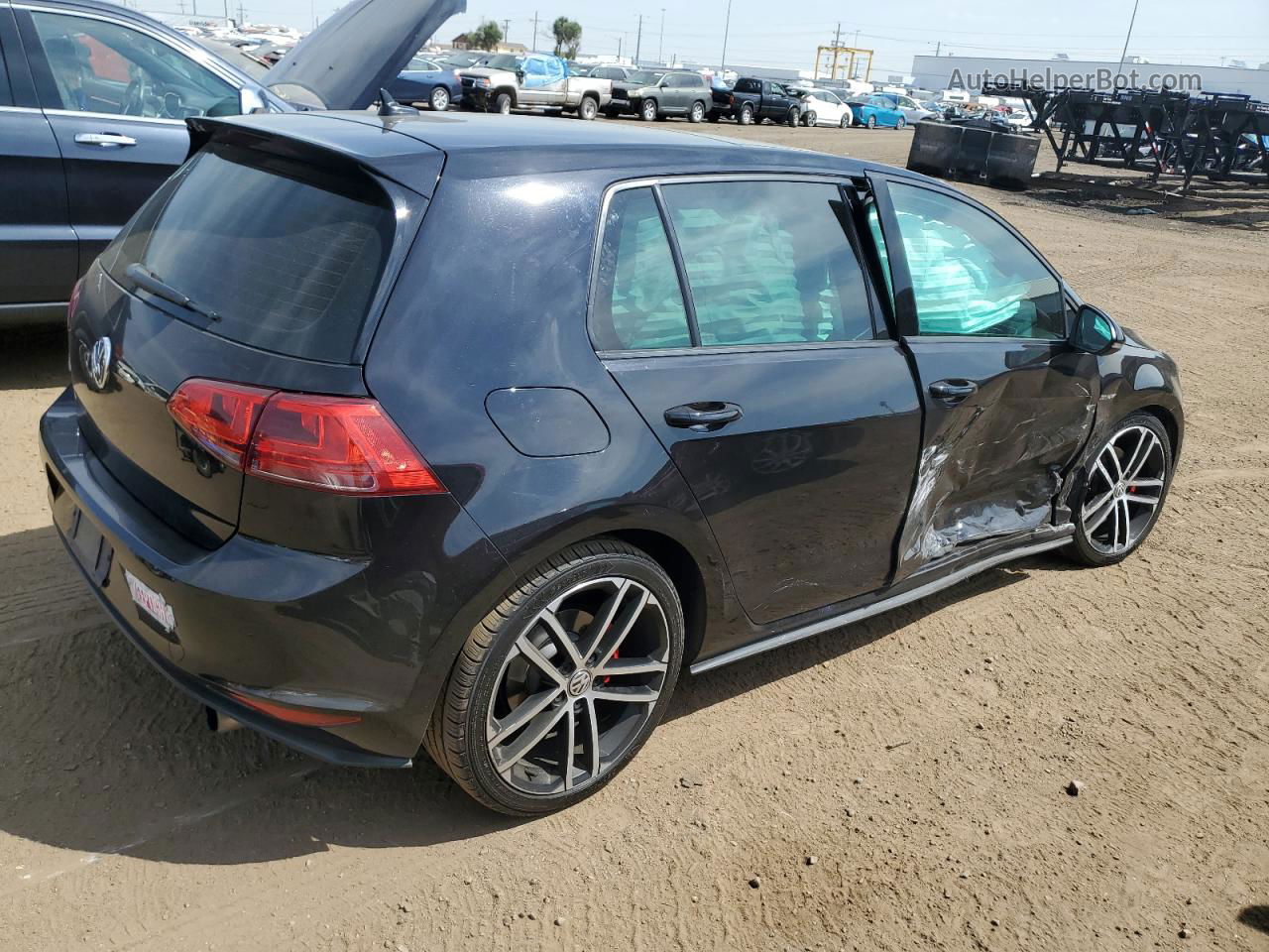 2015 Volkswagen Gti  Черный vin: 3VW4T7AU7FM069676