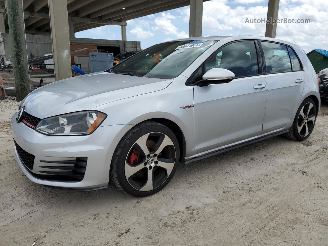 2015 Volkswagen Gti  Silver vin: 3VW4T7AU7FM078426