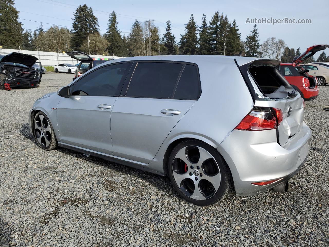 2015 Volkswagen Gti  Silver vin: 3VW4T7AU7FM088454