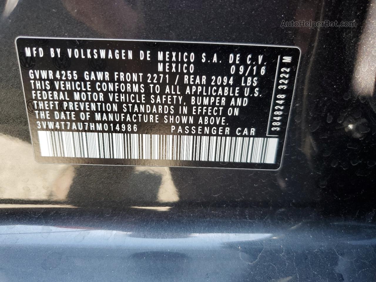2017 Volkswagen Gti S Серый vin: 3VW4T7AU7HM014986