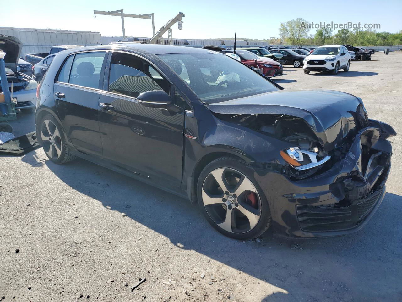 2017 Volkswagen Gti S Black vin: 3VW4T7AU7HM053948