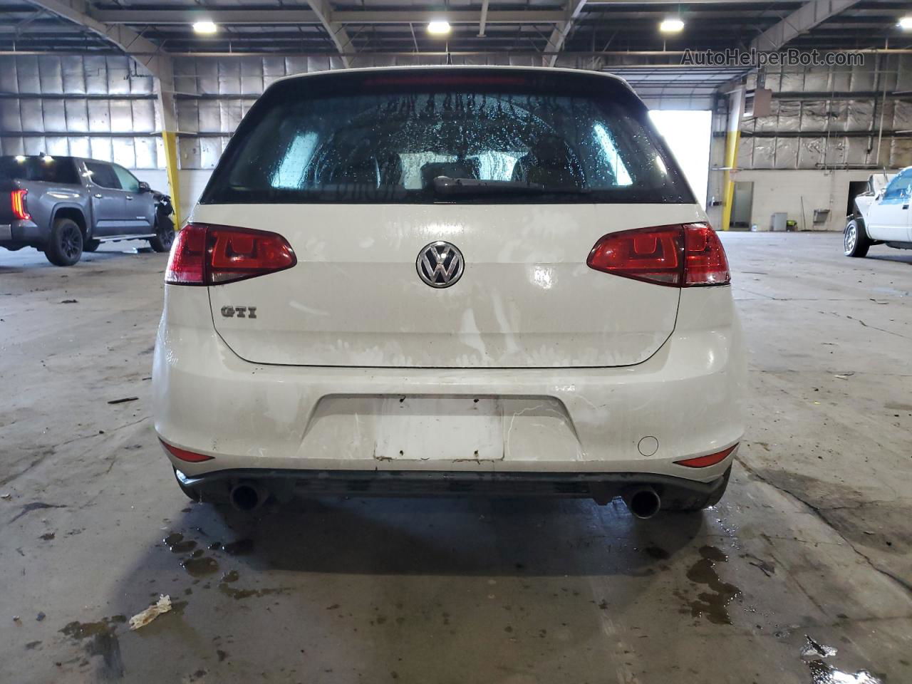 2015 Volkswagen Gti  White vin: 3VW4T7AU8FM016758