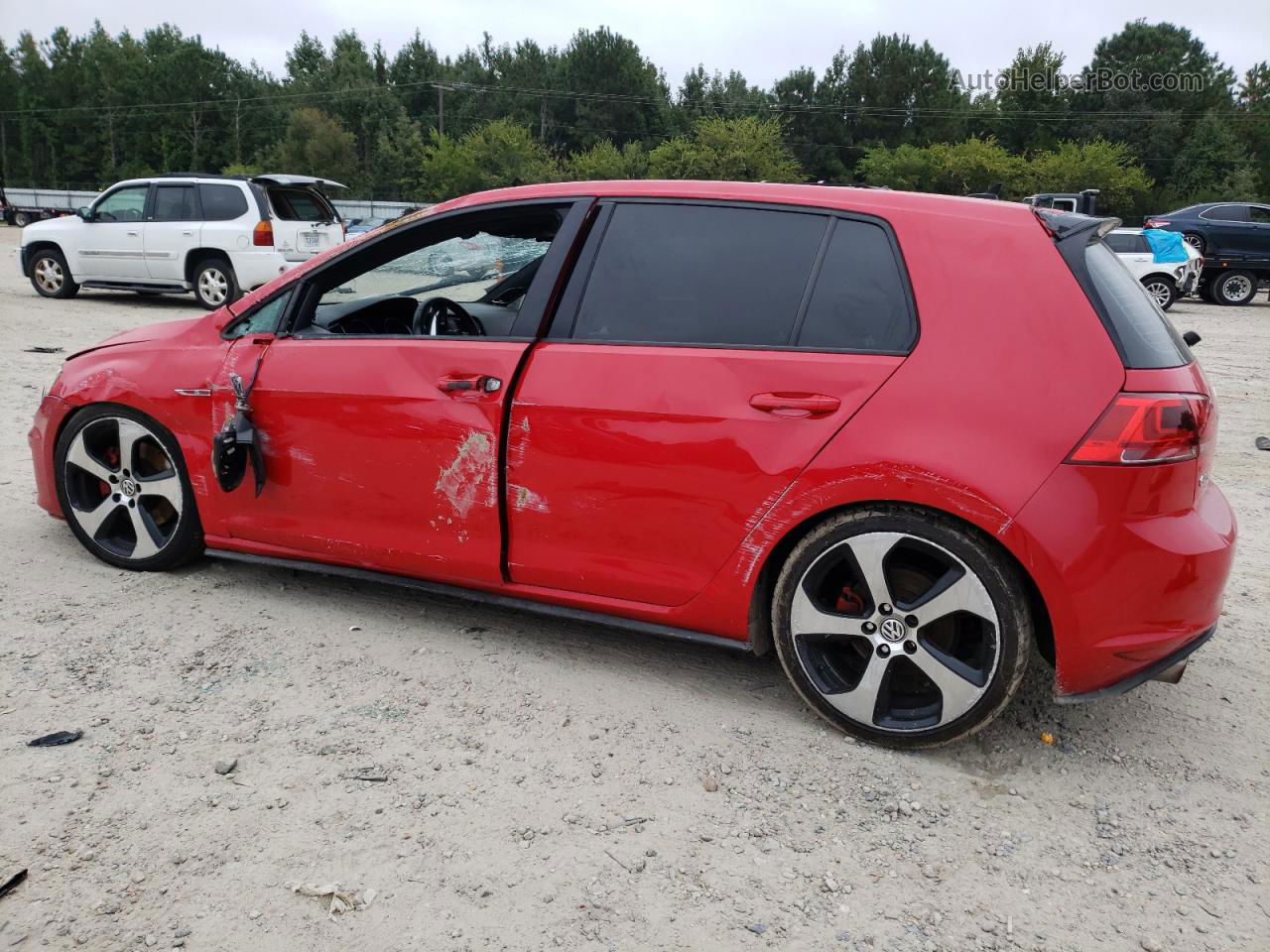 2015 Volkswagen Gti  Red vin: 3VW4T7AU8FM028487