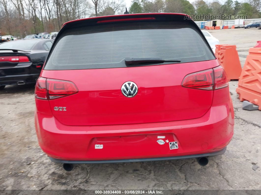 2015 Volkswagen Golf Gti 2.0t S 4-door Red vin: 3VW4T7AU8FM073719